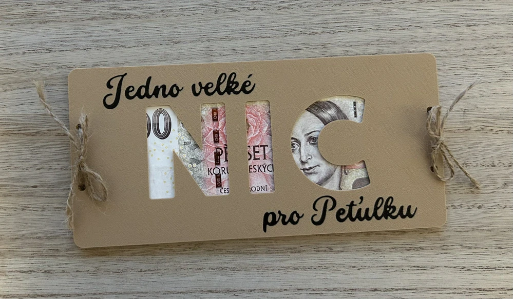 Obálka na peníze/los - NIC