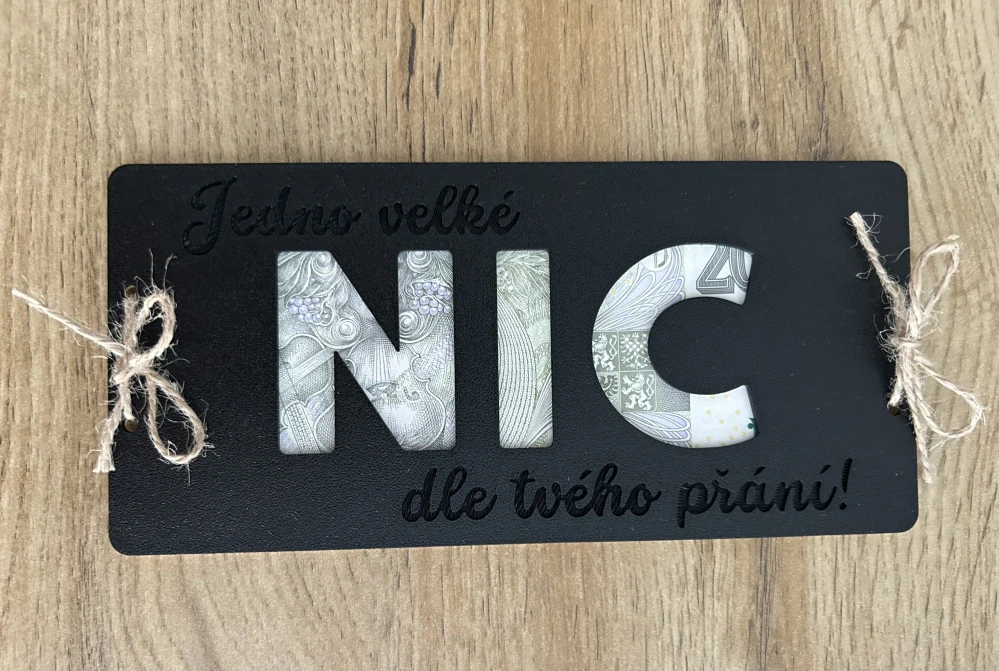 Obálka na peníze/los - NIC