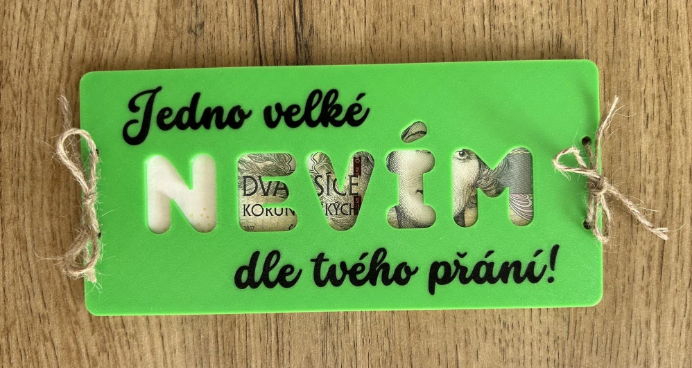 Obálka na peníze/los - NEVÍM