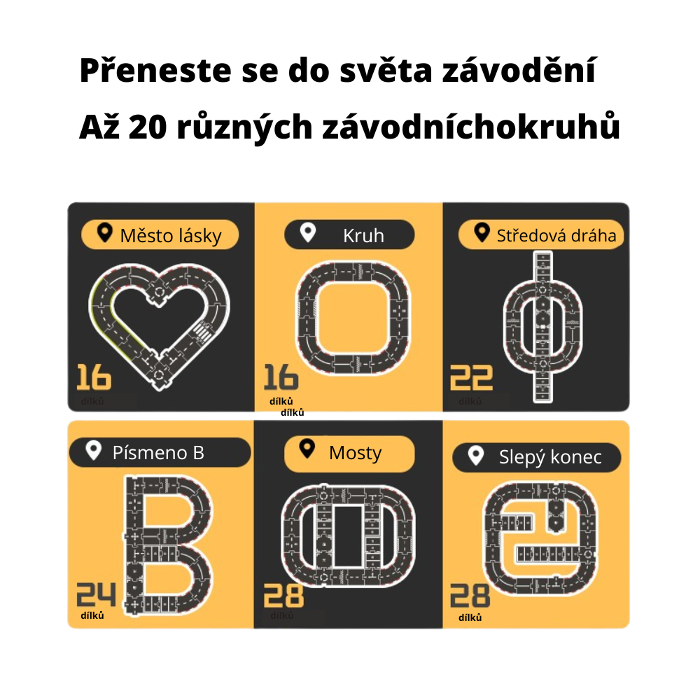 Závodní okruh puzzle 38 dílků 