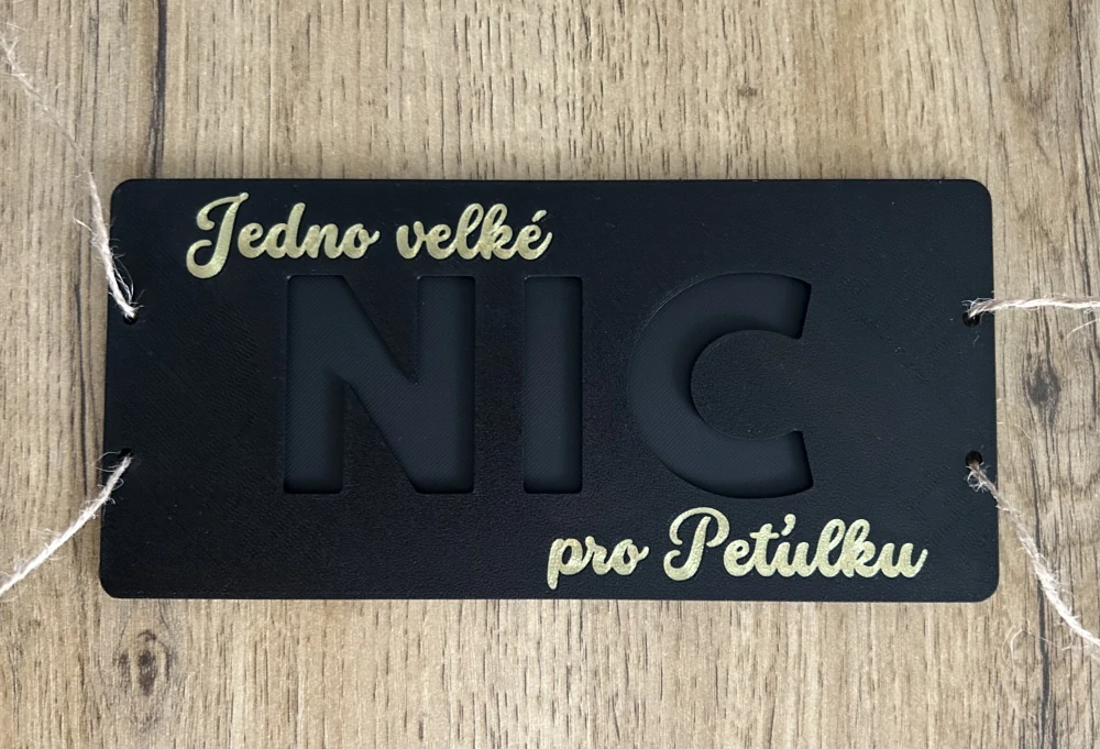 Obálka na peníze/los - NIC