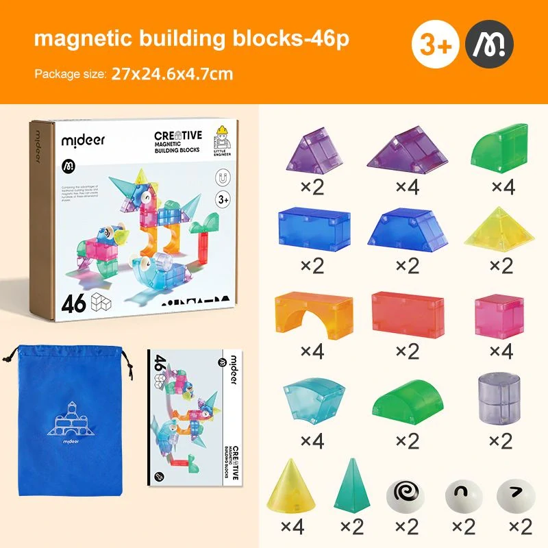 Moje první magnetická stavebnice Kostky 46 ks