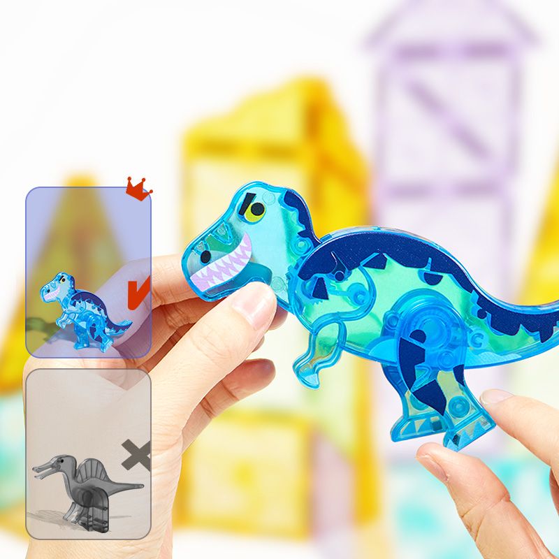 Dinosauři barevná magnetická stavebnice 48 ks