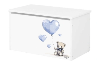 Box na hračky Nellys - Teddy love modrá